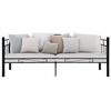 vidaXL Daybed Frame without Mattress Black Metal 90x200cm