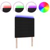 vidaXL LED Headboard with LED Strip Lights Black 100 cm Polyester