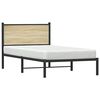 vidaXL Metal Bed Frame without Mattress Sonoma Oak 100x190 cm