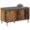 vidaXL Hall Bench with Cushion with Storage Old Wood 80 x 38 x 46 cm