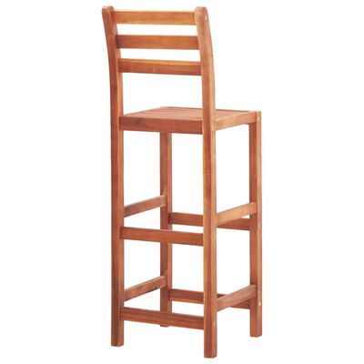 vidaXL Bar Chairs 2 pcs Solid Acacia Wood