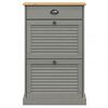 vidaXL Shoe Cabinet VIGO 60x35x96 cm Grey Solid Wood Pine
