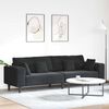 vidaXL Sofa with Cushion Black 250 x 77 x 76 cm Velvet