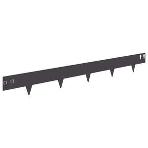 vidaXL Lawn Edging 30 pcs 100 x 12 cm Steel Black