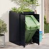 vidaXL Wheelie Bin Storage with Planter Roof for Single 240L Bin Black