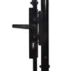 vidaXL Fence Gate Single Door with Spike Top Steel 1x1.75 m Black