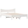 vidaXL Bed Frame without Mattress White 140x190 cm Solid Wood Pine