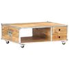 vidaXL Coffee Table 89x59x33 cm Solid Rough Mango Wood