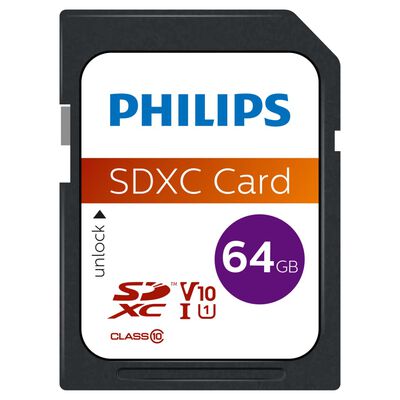 Philips SDXC Memory Card 64GB UHS-I U1 V10