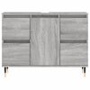 vidaXL Bathroom Cabinet Grey Sonoma 80x33x60 cm Engineered Wood