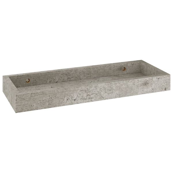vidaXL Loggia Wall Shelves 4 pcs Concrete Grey 40x15x4 cm MDF