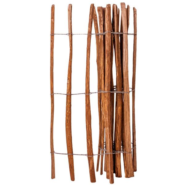 vidaXL Picket Fence Hazel Wood 120x250 cm