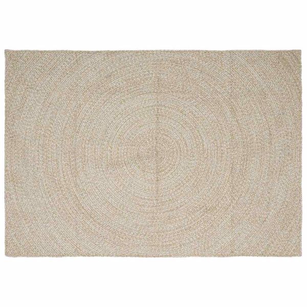 vidaXL Area Rugs Rectangular Natural and White 240 x 340 cm Jute