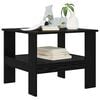 vidaXL Coffee Table Black Oak 57 x 55 x 45 cm Engineered Wood
