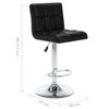 vidaXL Bar Stools 2 pcs Black Faux Leather
