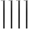 4 Height Adjustable Table Legs Black 1100 mm