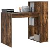 vidaXL Desk with Shelf Smoked Oak 108 x 55 x 103.5 cm Engineered Wood