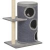 vidaXL Cat Tree with Sisal Scratching Posts Grey 148 cm