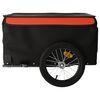 vidaXL Bike Trailer Black and Orange 45 kg Iron
