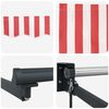 vidaXL Retractable Awning Red and white 450 x 300 cm Fabric