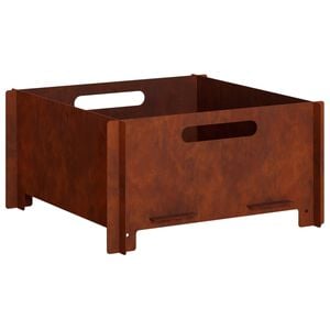 vidaXL Fire Pit Rusty 40 x 40 x 20 cm Weathering Steel