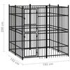 vidaXL Outdoor Dog Kennel Steel 3.69 m²