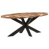 vidaXL Dining Table Oval 200x100x75cm Acacia Wood