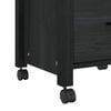 vidaXL Kitchen Trolley Plain Black
