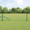 vidaXL Fence with Posts Green 0.5 x 25 m PVC-coated steel