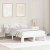 vidaXL Bed Frame with Headboard White 120 x 190 cm Solid Pine Wood