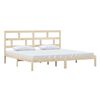 vidaXL Bed Frame without Mattress Solid Wood Pine 200x200 cm (810037+814214)