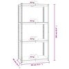 vidaXL 4-Layer Shelves 3 pcs Blue Steel&Engineered Wood