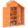 vidaXL Garden Tool Shed Brown 120x53.5x170 cm Solid Wood Pine