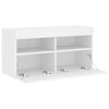vidaXL TV Wall Cabinet with LED Lights White 80x30x40 cm