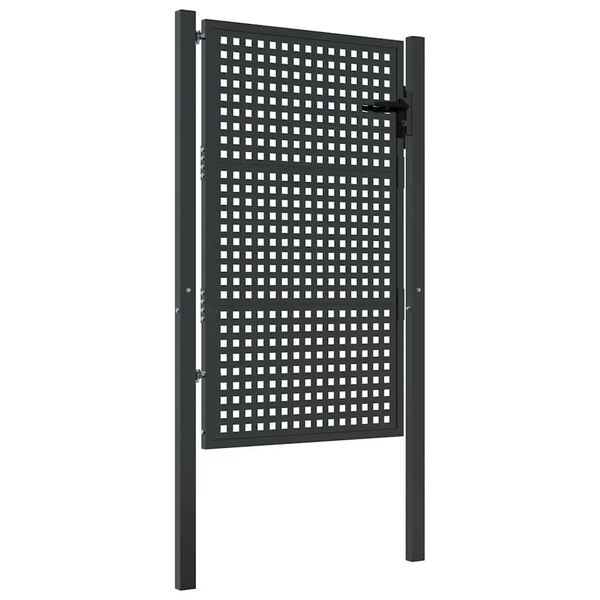vidaXL Garden Gate Anthracite 100x150 cm Steel