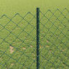 vidaXL Fence with Post Green 1 x 10 m Steel and PVC