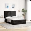 vidaXL Ottoman Bed with Mattresses Black 140x200cm Velvet