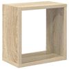 vidaXL Wall Cube Shelves 2 pcs White and Sonoma Oak 26x15x26 cm