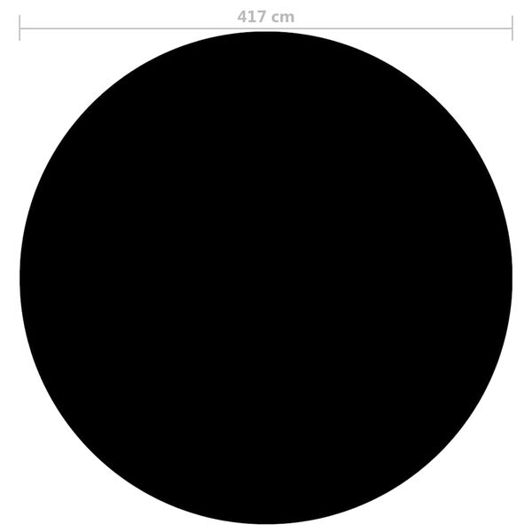 vidaXL Pool Cover Black 417 cm PE
