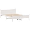 vidaXL Bed Frame without Mattress White 135x190 cm Double Solid Wood Pine