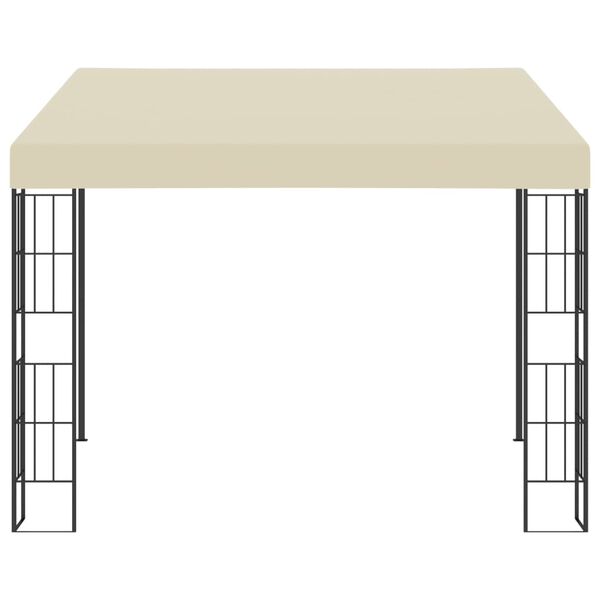 vidaXL Wall-mounted Gazebo 3x3 m Cream Fabric