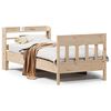 vidaXL Bed Frame without Mattress 90x190 cm Single Solid Wood Pine
