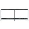 vidaXL Console Table Black 180x35x75.5 cm Tempered Glass