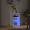 vidaXL Sideboard with LED Lights White 41x37x67 cm