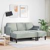 vidaXL Sofa Set with Cushion 2 pcs Light Grey Polyester