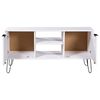vidaXL TV Cabinet New York White Solid Pine Wood
