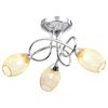 vidaXL Ceiling Lamp with Gold Plated Lamp Shades for 3 G9 Bulbs