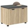 vidaXL Hall Bench with Cushion with Storage Sonoma Oak 60 x 38 x 46 cm
