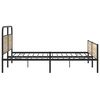 vidaXL Metal Bed Frame without Mattress Smoked Oak 193x203 cm