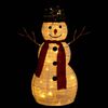 vidaXL Decorative Christmas Snowman Figure with LED Luxury Fabric 60cm